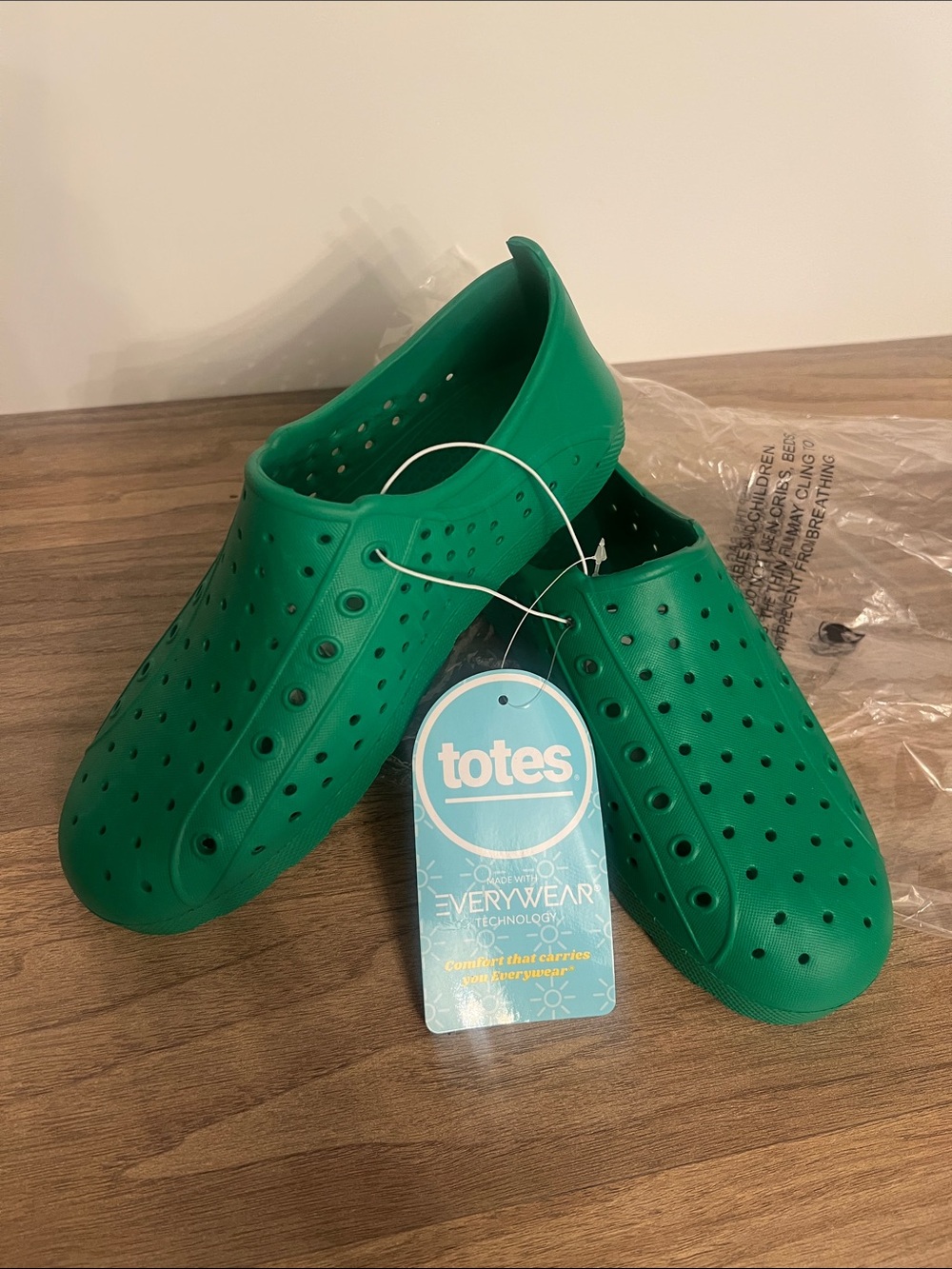 totes Classic Green Slip-On Water Clogs